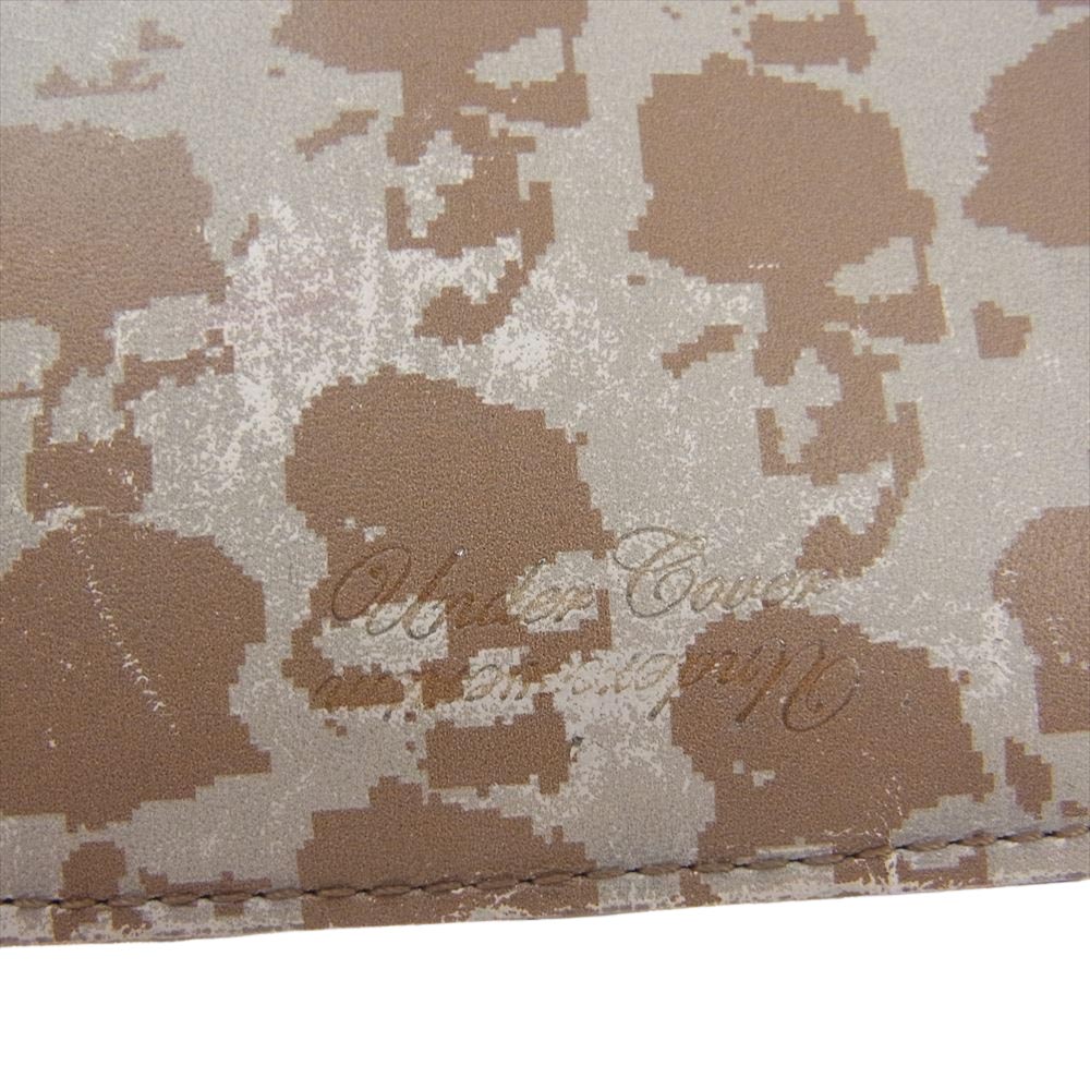 UNDERCOVER アンダーカバー 二つ折り ドクロ レザー ウオレット グレー系 ブラウン系【中古】