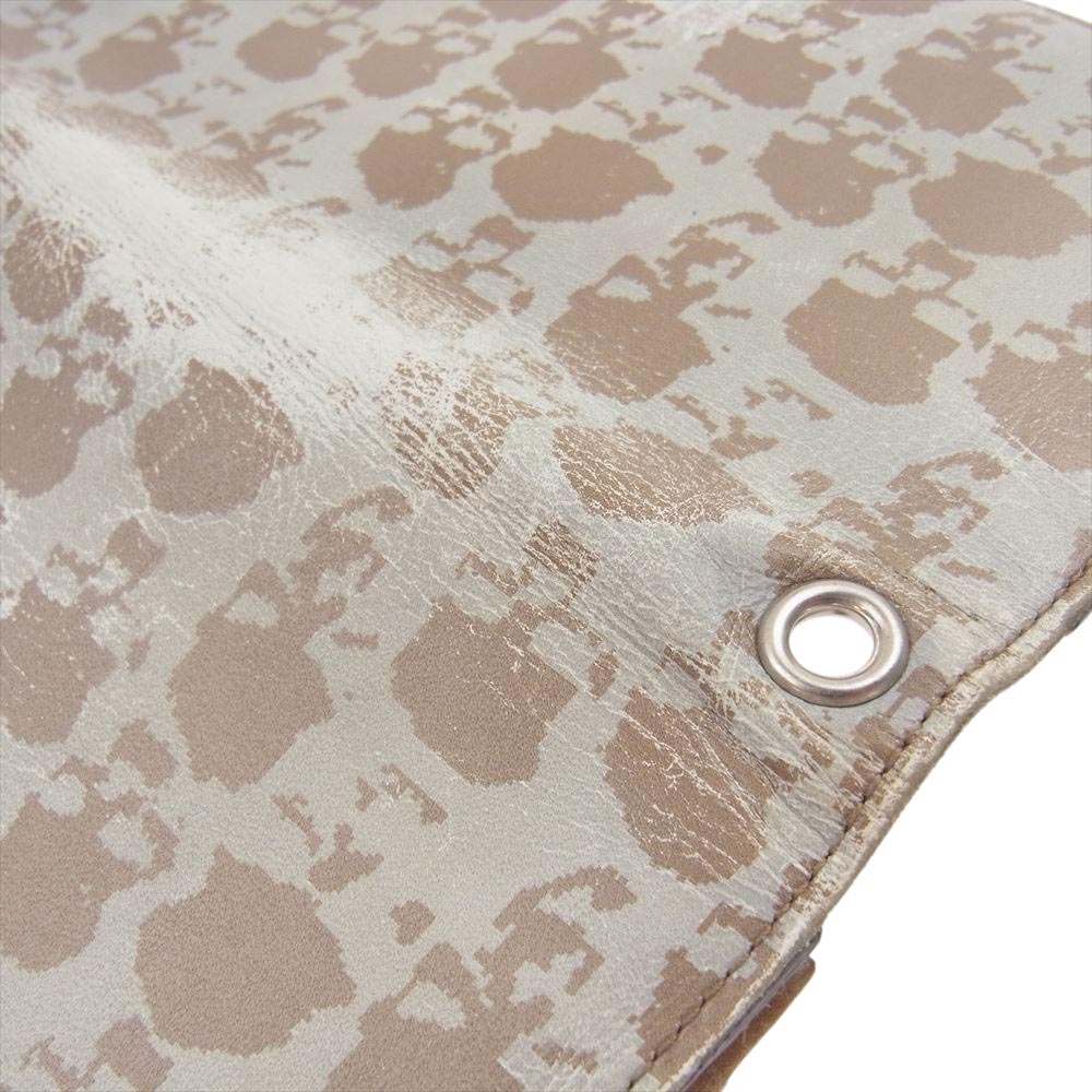 UNDERCOVER アンダーカバー 二つ折り ドクロ レザー ウオレット グレー系 ブラウン系【中古】