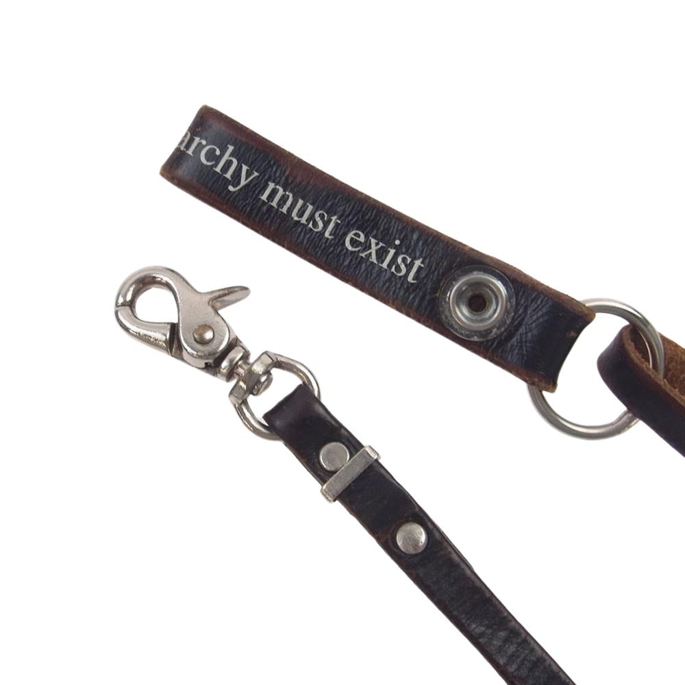 UNDERCOVER アンダーカバー 08AW メッセージプリント レザー ウオレット コード ブラック系 ブラウン系【中古】