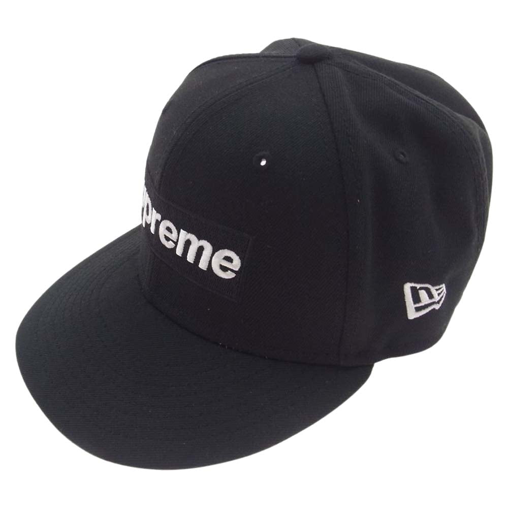 Supreme シュプリーム 22AW ×NEW ERA ニューエラ MONEY BOX LOGO CAP マネー ボックスロゴ キャップ 帽子  ブラック系 57.7cm【中古】