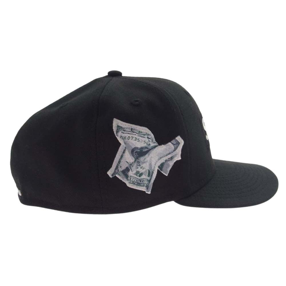Supreme シュプリーム 22AW ×NEW ERA ニューエラ MONEY BOX LOGO CAP マネー ボックスロゴ キャップ 帽子  ブラック系 57.7cm【中古】