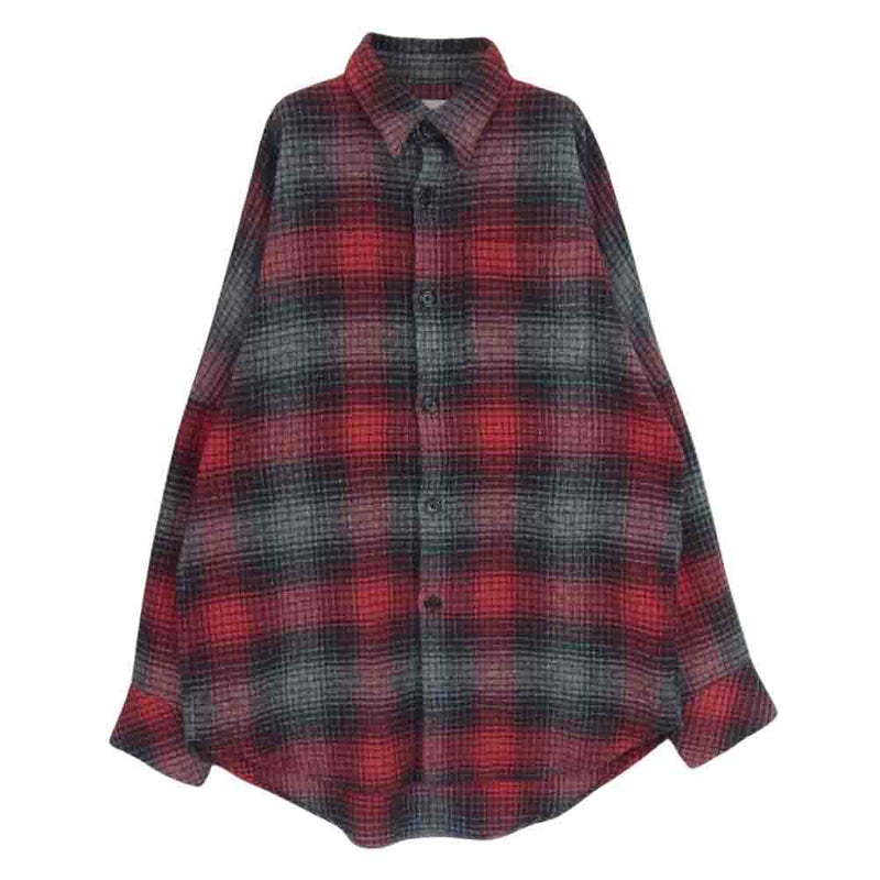 ダイリク 18AW 18AWSH01 OVER SIZED FLANNEL CHECK SHIRT オーバー サイズ フランネル チェック シャツ レッド系 ONE SIZE【中古】