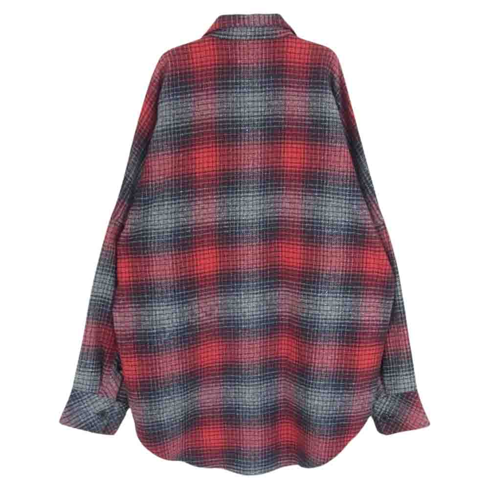 ダイリク 18AW 18AWSH01 OVER SIZED FLANNEL CHECK SHIRT オーバー サイズ フランネル チェック シャツ レッド系 ONE SIZE【中古】