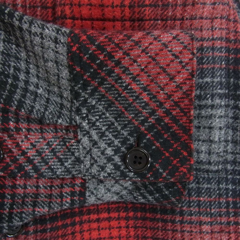 ダイリク 18AW 18AWSH01 OVER SIZED FLANNEL CHECK SHIRT オーバー サイズ フランネル チェック シャツ レッド系 ONE SIZE【中古】