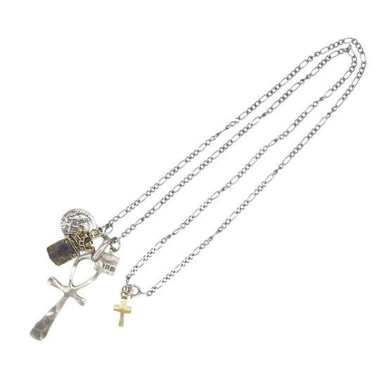 amp japan アンプジャパン クロス&チャーム ネックレス シルバー系 ゴールド系【中古】