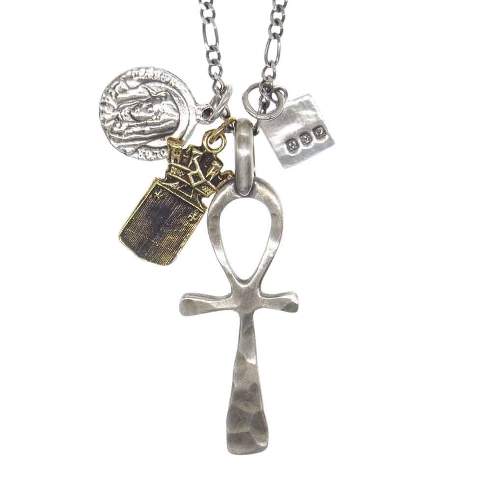 amp japan アンプジャパン クロス&チャーム ネックレス シルバー系 ゴールド系【中古】