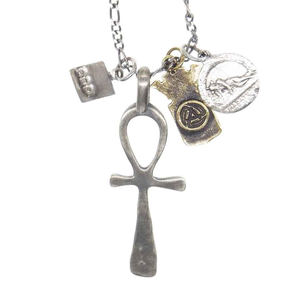 amp japan アンプジャパン クロス&チャーム ネックレス シルバー系 ゴールド系【中古】