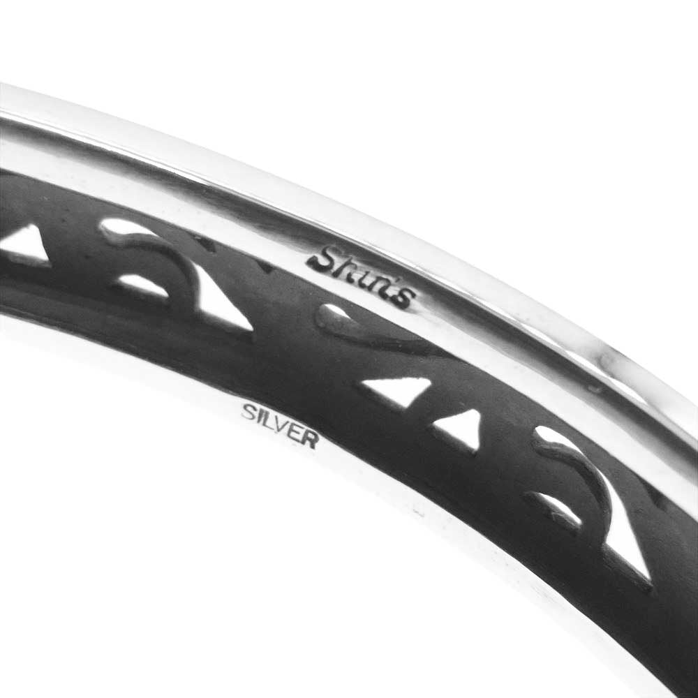 シンズスカルプチャー オープン アイヴィー 透かし唐草 バングル シルバー系【中古】