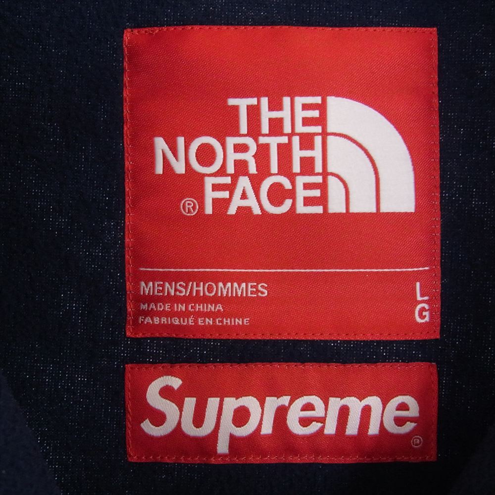 Supreme シュプリーム THE NORTH FACE ノースフェイス 21AW NA52100I Bleached Denim Print Fleece Jacket ブリーチドデニムプリント フリースジャケット ブルー系 L【中古】