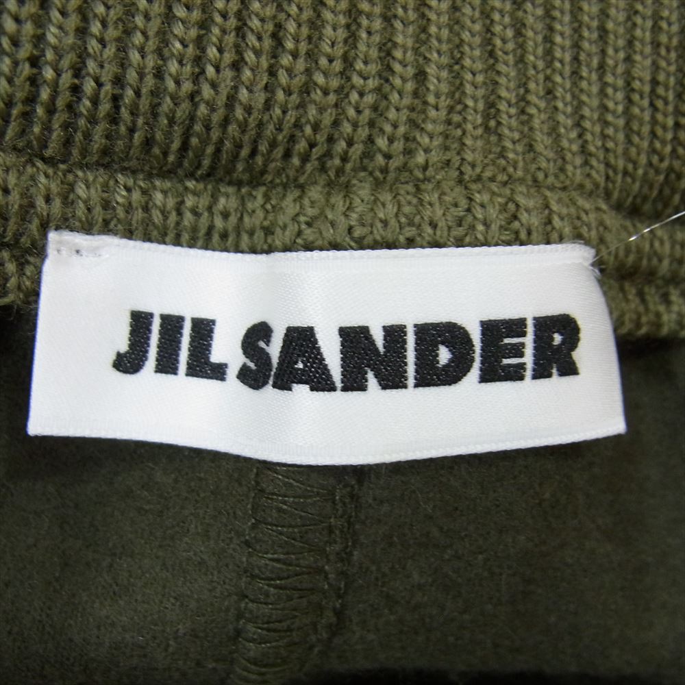 JIL SANDER ジルサンダー 22AW J21KA0023 イタリア製 圧縮ウール リブ ジョガー パンツ カーキ系 46【中古】