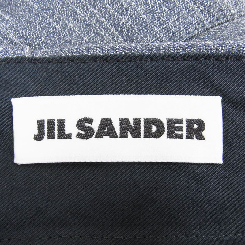 JIL SANDER ジルサンダー JSMP311401 イタリア製 リネン混 センタープレス スラックス パンツ グレー系 46【中古】