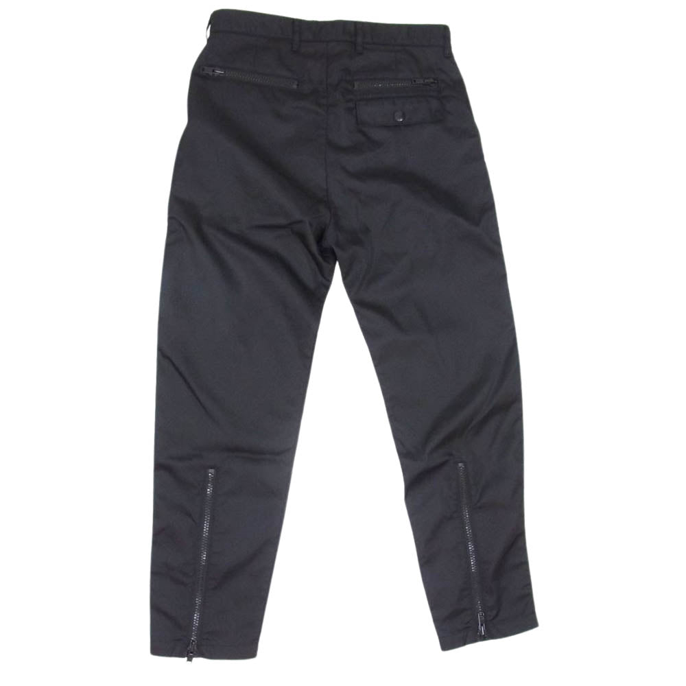 PRADA プラダ 19AW SPH09 フロント ヒールジップ ナイロンパンツ ブラック系 44【中古】