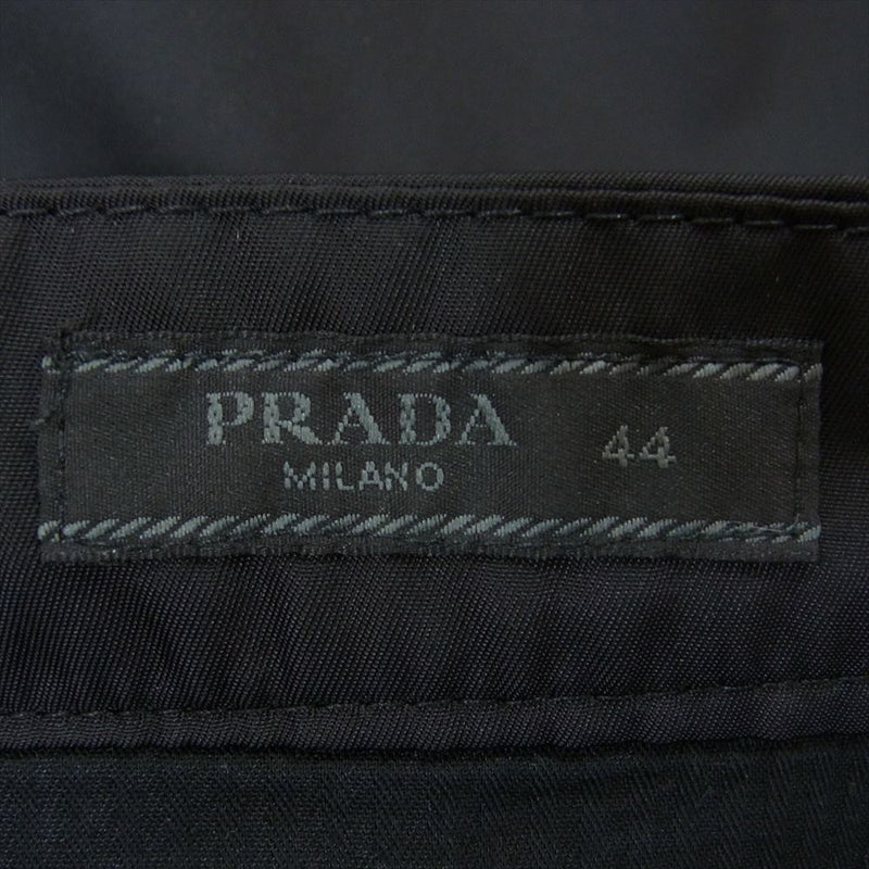 PRADA プラダ 19AW SPH09 フロント ヒールジップ ナイロンパンツ ブラック系 44【中古】