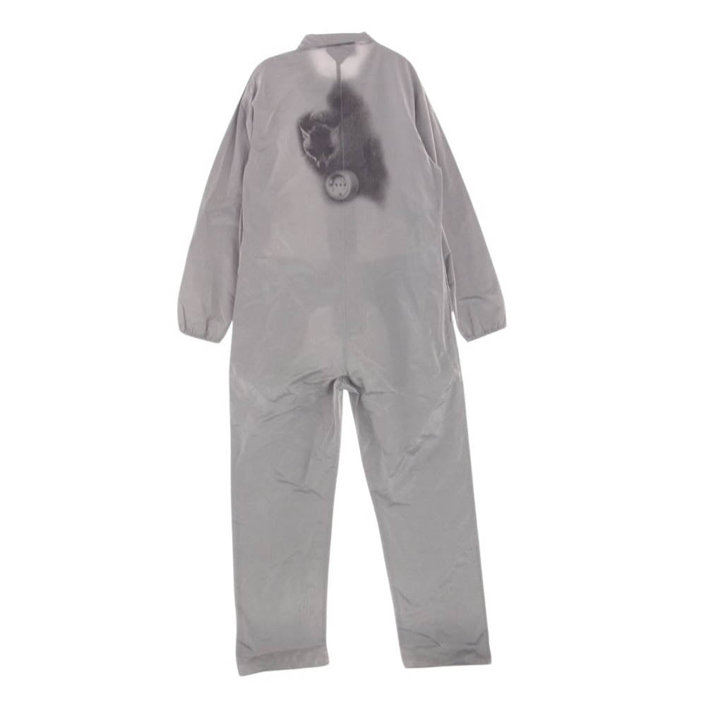 PRADA プラダ 22AW SGC096 Re-Nylon ナイロン バックプリント ジャンプスーツ オールインワン シルバー系 S【中古】