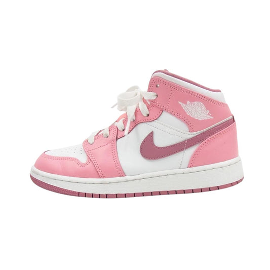 NIKE ナイキ DQ8423-616 GS Air Jordan 1 Mid Coral Chalk White Desert Berry AJ1 エアジョーダン ミッド コーラル チョーク ホワイト デザート ベリー スニーカー ピンク系 23cm【中古】