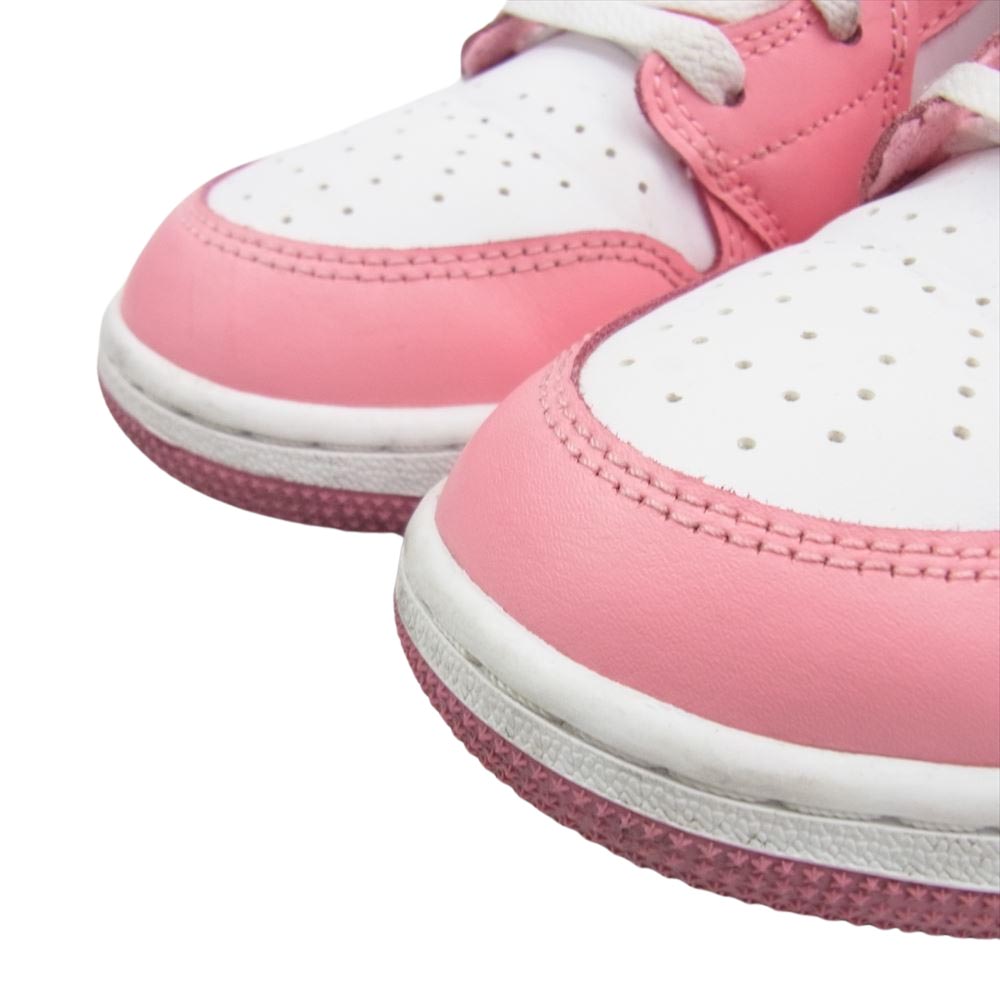 NIKE ナイキ DQ8423-616 GS Air Jordan 1 Mid Coral Chalk White Desert Berry AJ1 エアジョーダン ミッド コーラル チョーク ホワイト デザート ベリー スニーカー ピンク系 23cm【中古】