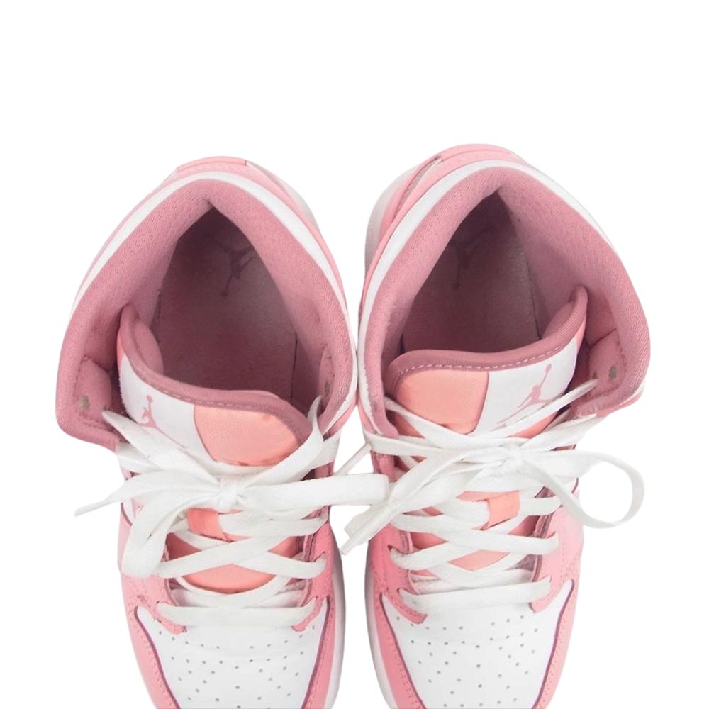 NIKE ナイキ DQ8423-616 GS Air Jordan 1 Mid Coral Chalk White Desert Berry AJ1 エアジョーダン ミッド コーラル チョーク ホワイト デザート ベリー スニーカー ピンク系 23cm【中古】