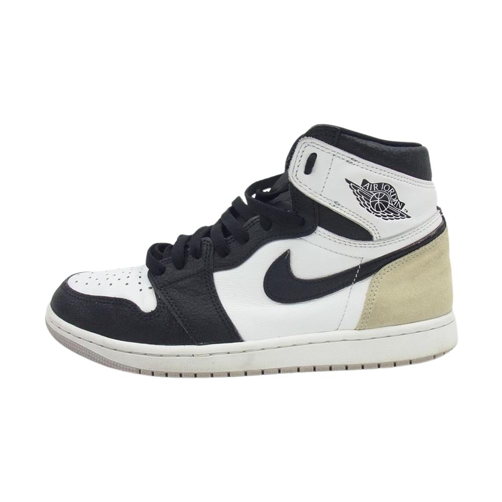 NIKE ナイキ 555088-108 Air Jordan 1 High OG Bleached Coral AJ1 エアジョーダン ハイ ブリーチド コーラル スニーカー ブラック系 ベージュ系 26.5cm【中古】