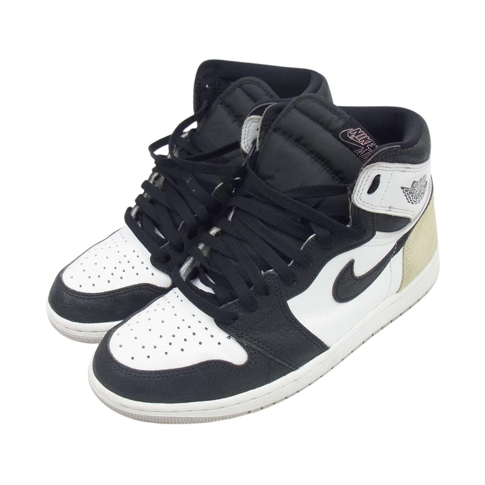 NIKE ナイキ 555088-108 Air Jordan 1 High OG Bleached Coral AJ1 エアジョーダン ハイ ブリーチド コーラル スニーカー ブラック系 ベージュ系 26.5cm【中古】