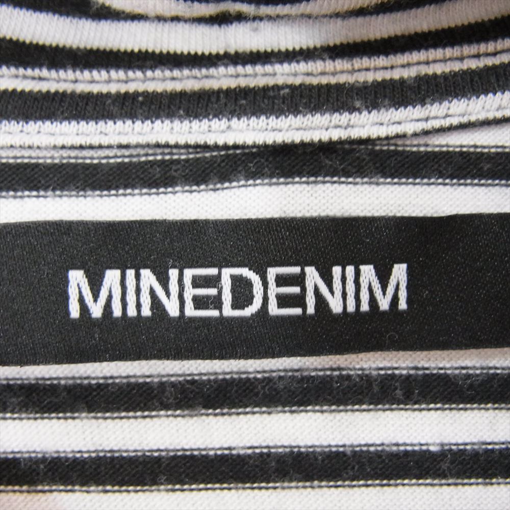 MINEDENIM マインデニム 2209-6001-97-M2 ボーダー タートル カットソー ブラック系 M【中古】