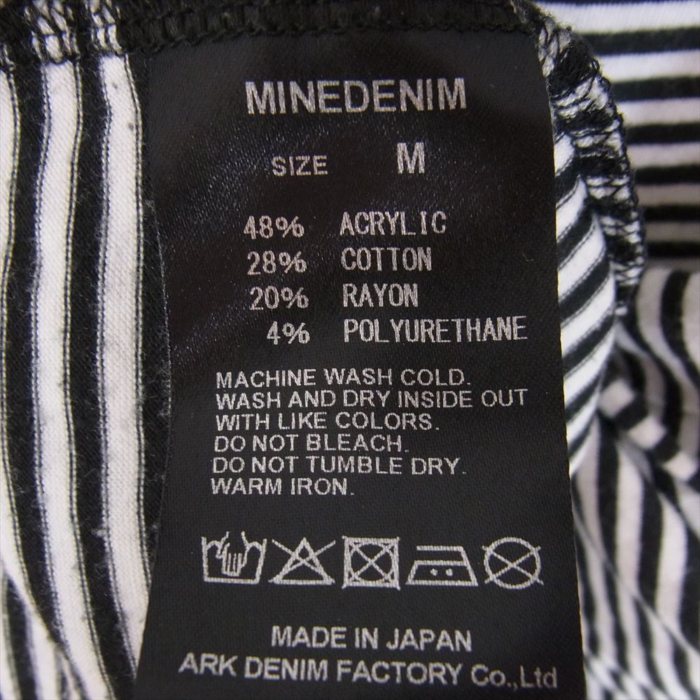 MINEDENIM マインデニム 2209-6001-97-M2 ボーダー タートル カットソー ブラック系 M【中古】