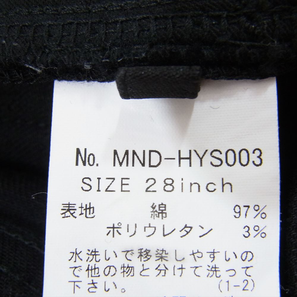 HYSTERIC GLAMOUR ヒステリックグラマー MND-HYS003 × MND MINEDENIM マインデニム  F.Black STR 5pocket OWS 5ポケット デニムパンツ ブラック系 28【中古】