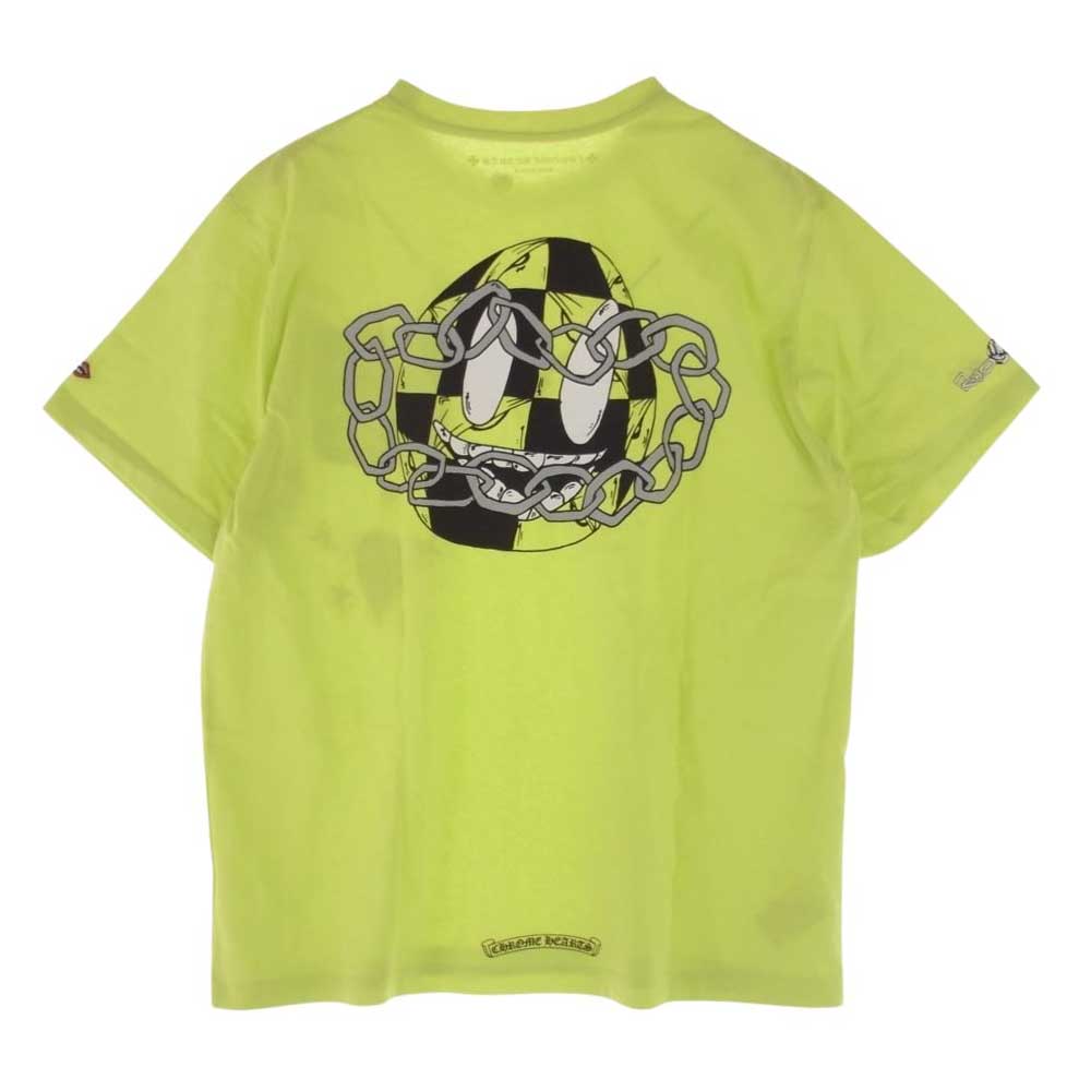 CHROME HEARTS クロムハーツ（原本無） Matty Boy PRO CHAIN GAME マッティボーイ プロ チェーン ゲーム 半袖 Tシャツ サイズ XL ライムグリーン系 XL【極上美品】【中古】