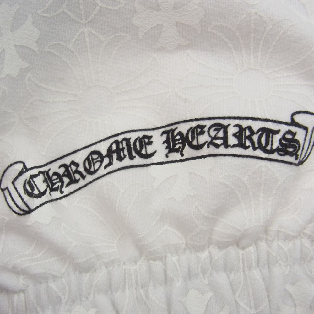 CHROME HEARTS クロムハーツ（原本無） CH PLUS SWTPANTS CHプラス ホースシュー ロゴプリント スウェットパンツ ホワイト系 M【極上美品】【中古】