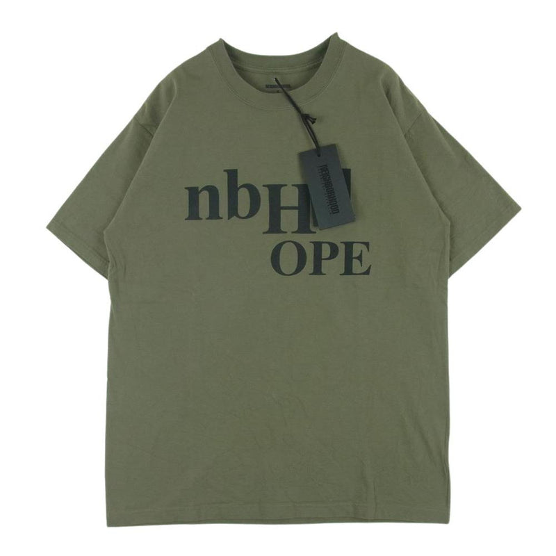 NEIGHBORHOOD ネイバーフッド 211PCNH-ST15 HOPE C-TEE SS プリント 半袖 Tシャツ コットン 日本製 カーキ系 S【中古】