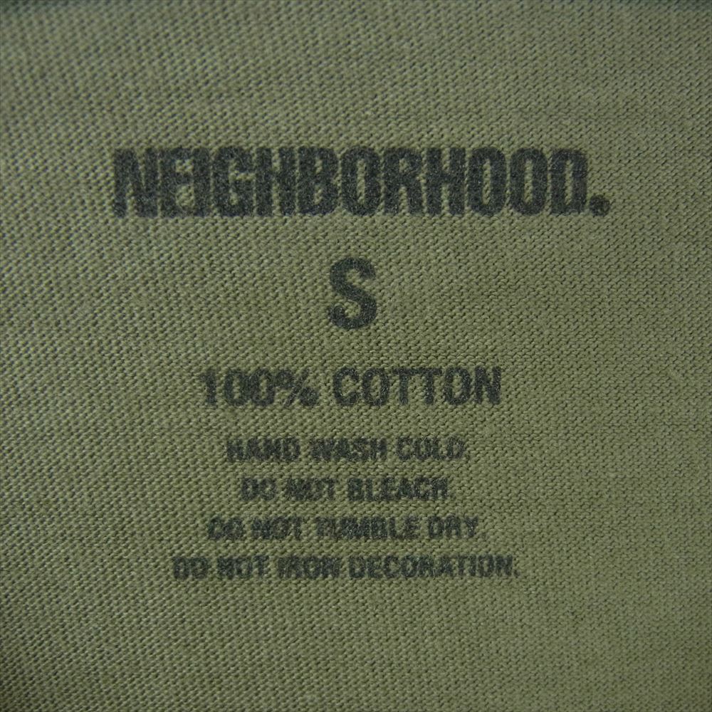 NEIGHBORHOOD ネイバーフッド 211PCNH-ST14 LABEL / C-TEE.SS ロゴ プリント 半袖 Tシャツ カーキ系 S【中古】