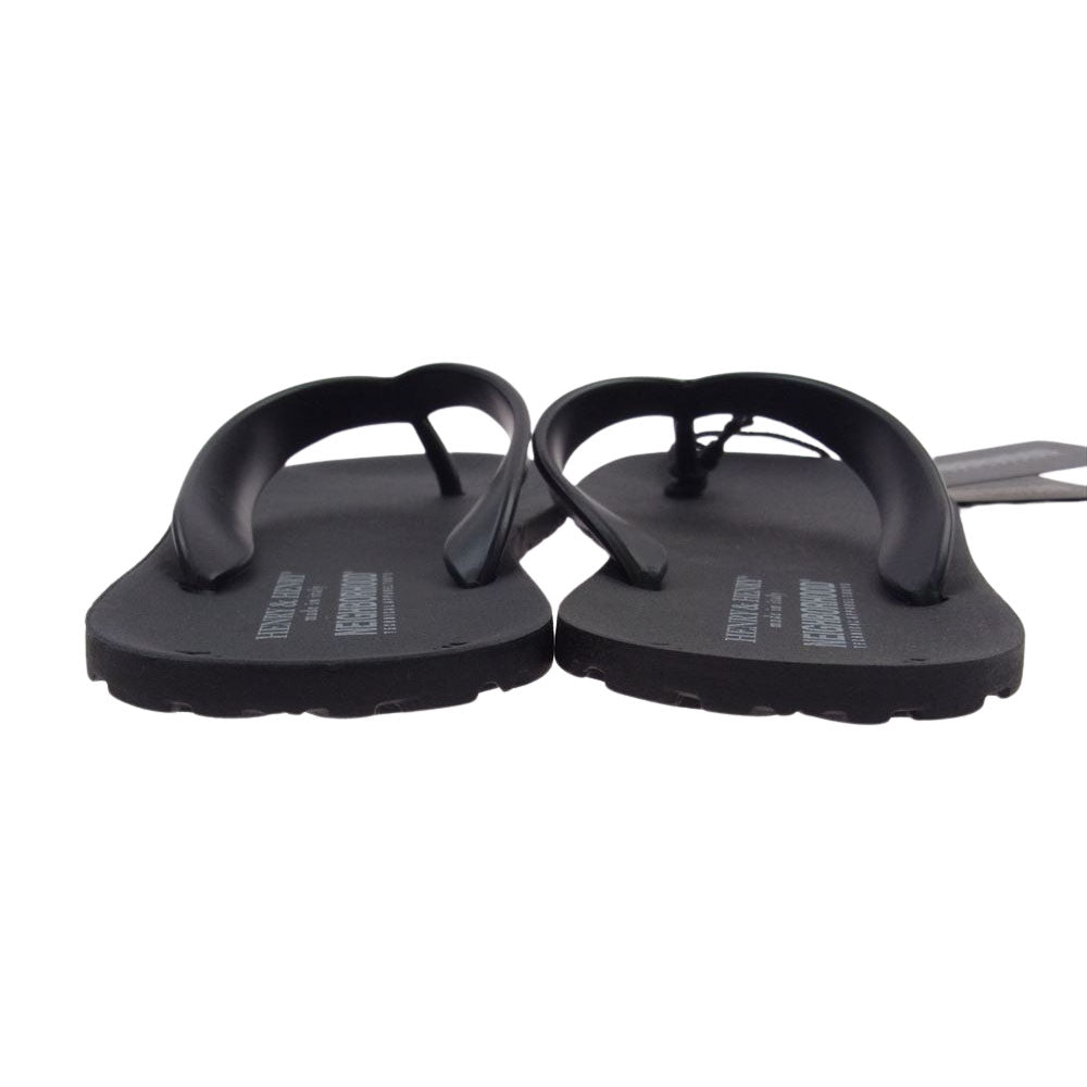 NEIGHBORHOOD ネイバーフッド 141EIHRN-FW01 HENRY ＆ HENRY / R-SANDAL ビーチサンダル スリッパ ブラック系 M 39-40【新古品】【未使用】【中古】