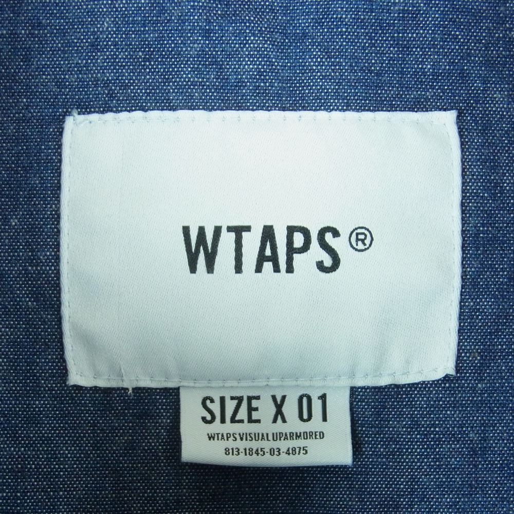WTAPS ダブルタップス 191GWDT-SHM01 CELL CHAMBRAY デニム シャツ 長袖 インディゴブルー系 01【中古】