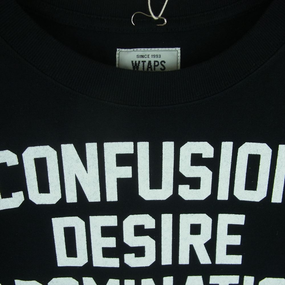 WTAPS ダブルタップス 142ATDT-CSM17 DESIGN L/S プリント 長袖 Ｔシャツ カットソー ブラック系 S【極上美品】【中古】