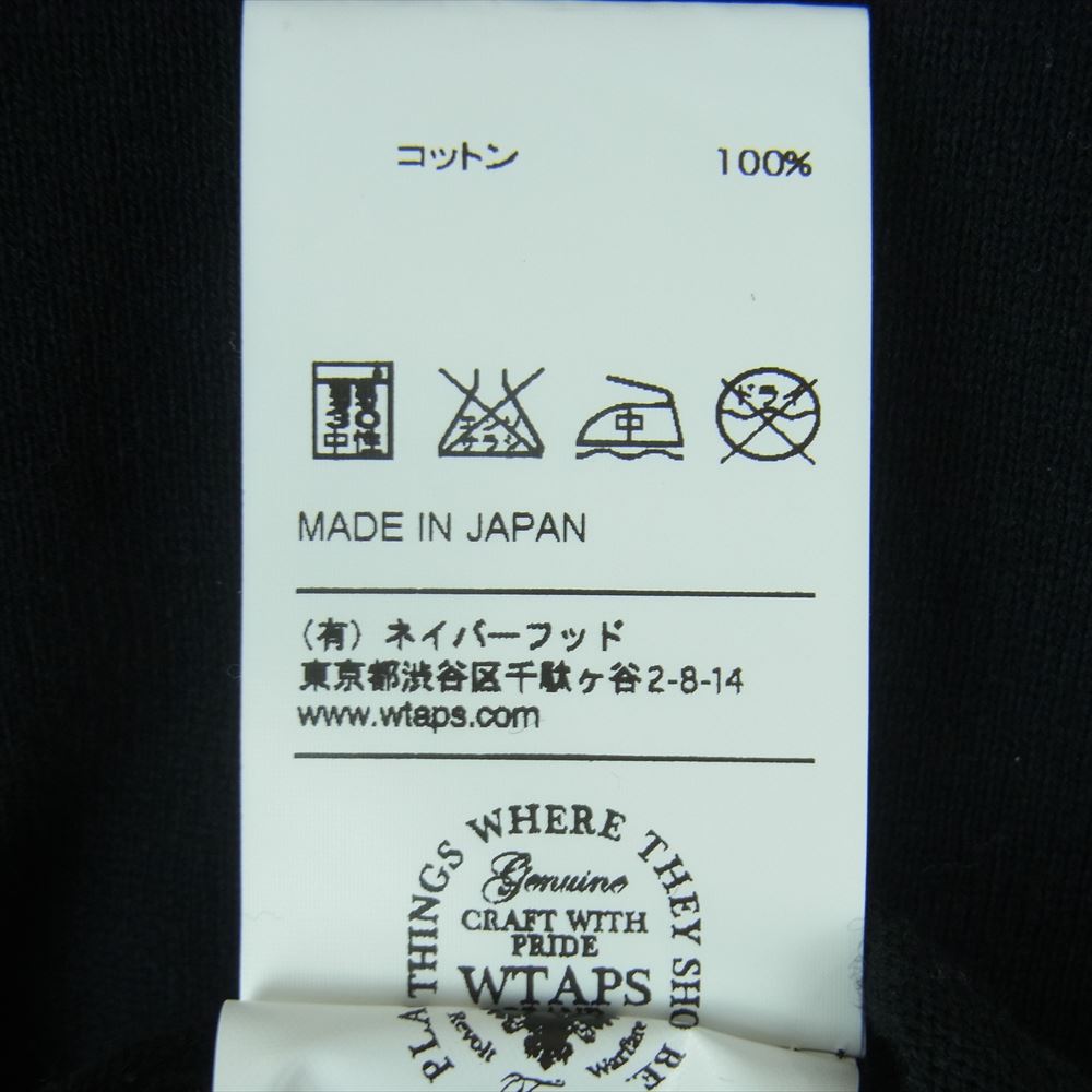 WTAPS ダブルタップス 142ATDT-CSM17 DESIGN L/S プリント 長袖 Ｔシャツ カットソー ブラック系 S【極上美品】【中古】