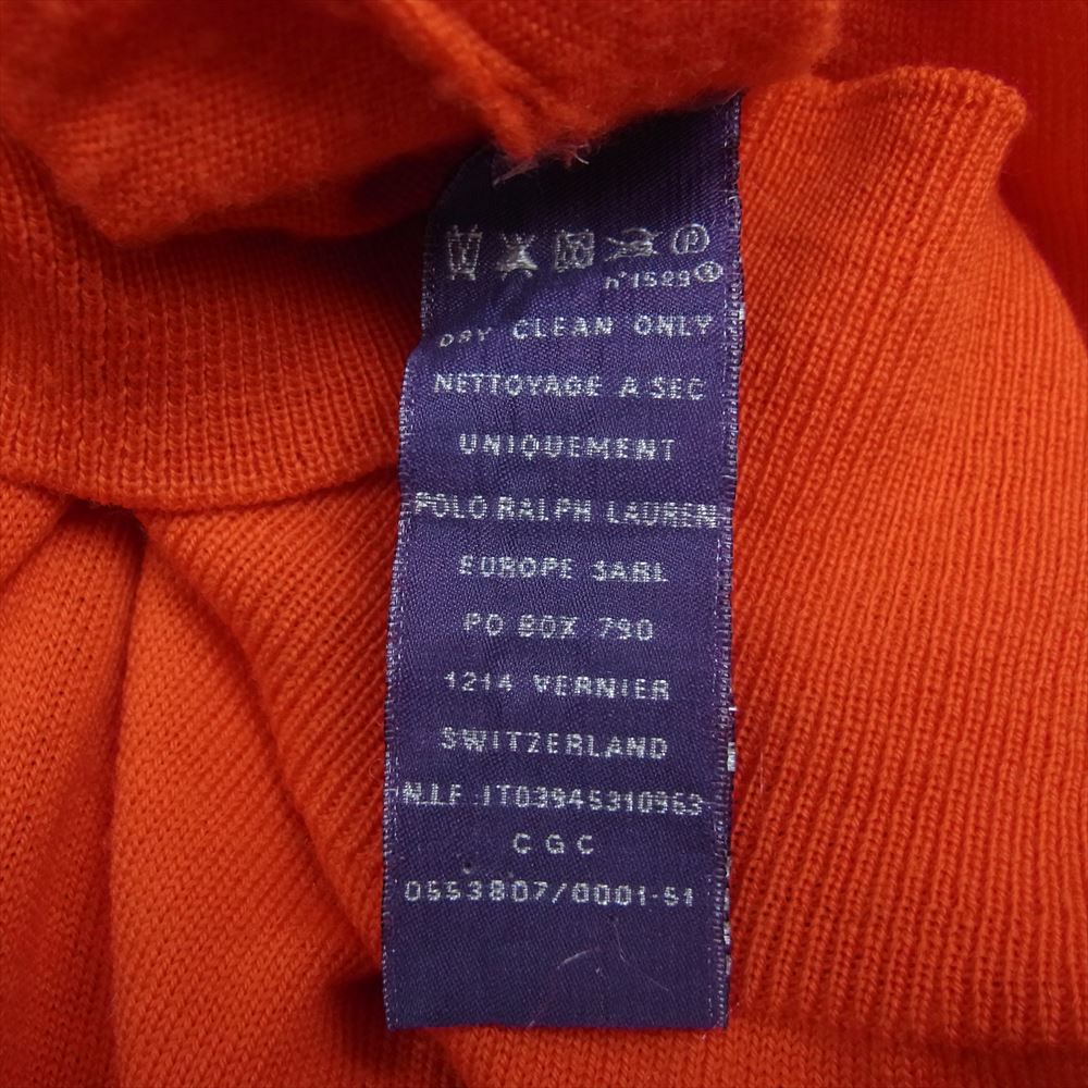 RALPH LAUREN ラルフローレン パープルレーベル イタリア製 ハイゲージ ウール ニット オレンジ系 S【中古】