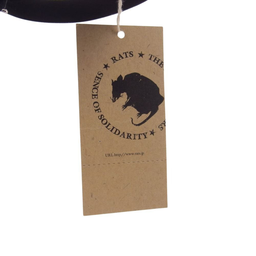RATS ラッツ 23AW 23 RA-1111 WOOL LEATHER PATCH CAP ウール レザー パッチ キャップ ブラック系 F【美品】【中古】