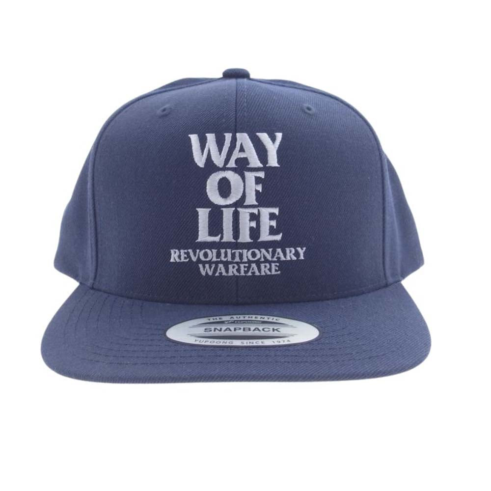 RATS ラッツ 24SS 24 SPA-0102 EMBROIDERY CAP WAY OF LIFE エンブロイダリー 刺繍 キャップ スナップバック ネイビー系 FREE【中古】