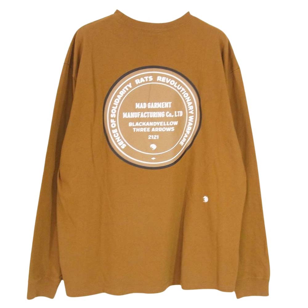 RATS ラッツ 23AW 23 RTC-0801 CIRCLE MGM L/S TEE ロングスリーブ 長袖 Tシャツ ブラウン系 L【美品】【中古】