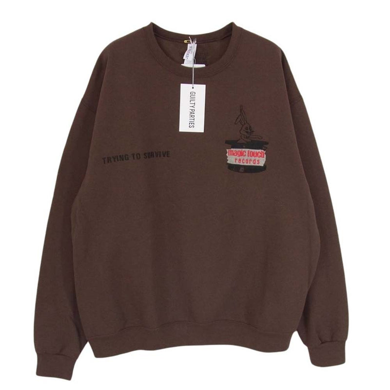 WACKO MARIA ワコマリア 23AW 23FW-WMC-SS10 CREW NECK SWEAT SHIRT TYPE-2 クルーネック スウェット US規格 JERZEESボディー ブラウン系 L【中古】