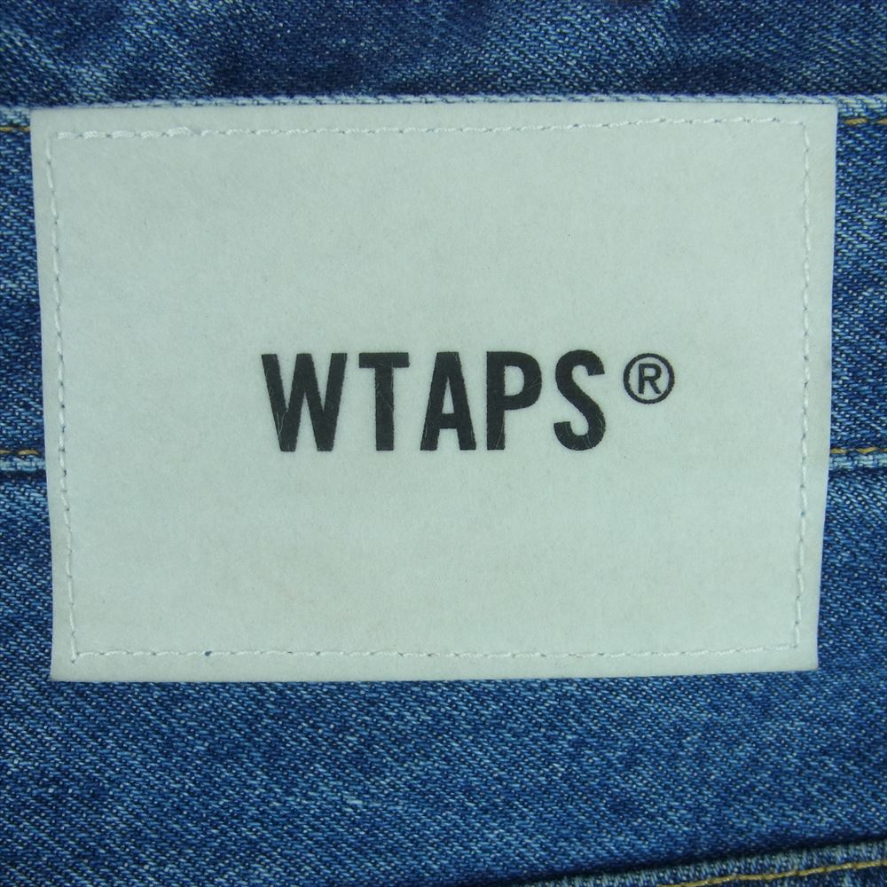WTAPS ダブルタップス 23AW 232WVDT-PTM04 BLUES STRAIGHT TROUSERS COTTON. DENIM 14oz デニム ストレート ジーンズ パンツ LONG LIVE インディゴブルー系 33 × 26【美品】【中古】