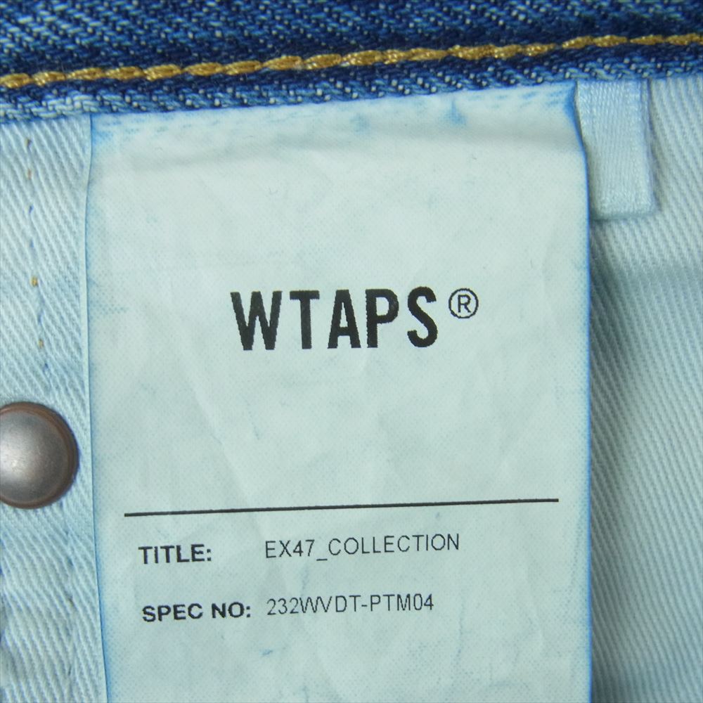 WTAPS ダブルタップス 23AW 232WVDT-PTM04 BLUES STRAIGHT TROUSERS COTTON. DENIM 14oz デニム ストレート ジーンズ パンツ LONG LIVE インディゴブルー系 33 × 26【美品】【中古】
