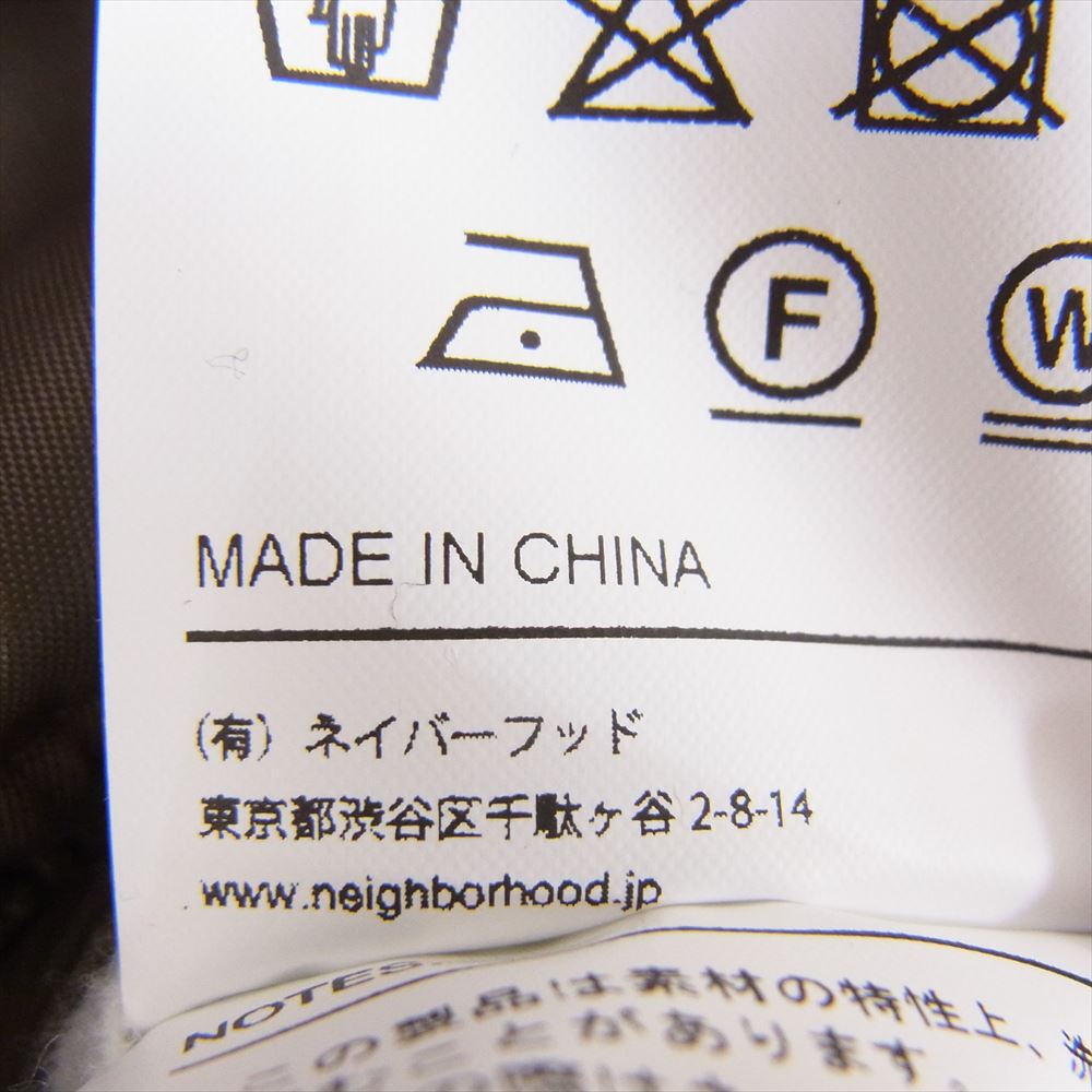 NEIGHBORHOOD ネイバーフッド 24SS 241TSNH－JKM04 BASEBALL JACKET ベースボール ジャケット ナイロン スタジャン NHワッペン刺繍 ブラウン系 L【中古】