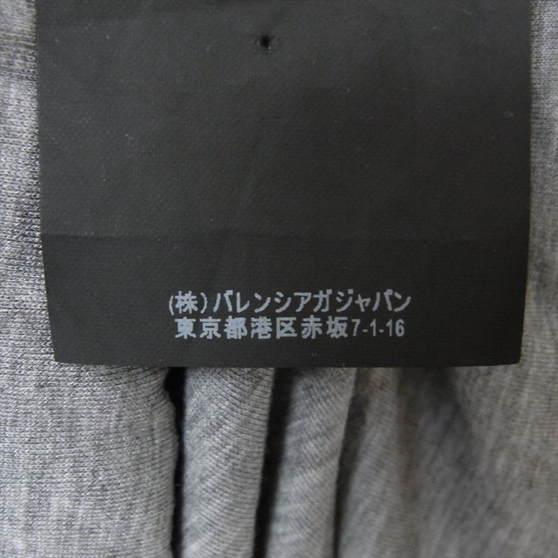 BALENCIAGA バレンシアガ 436261 TSK05 国内正規品 FLOWY DRESS 長袖 アシンメトリー フロードレス グレー系 42【中古】