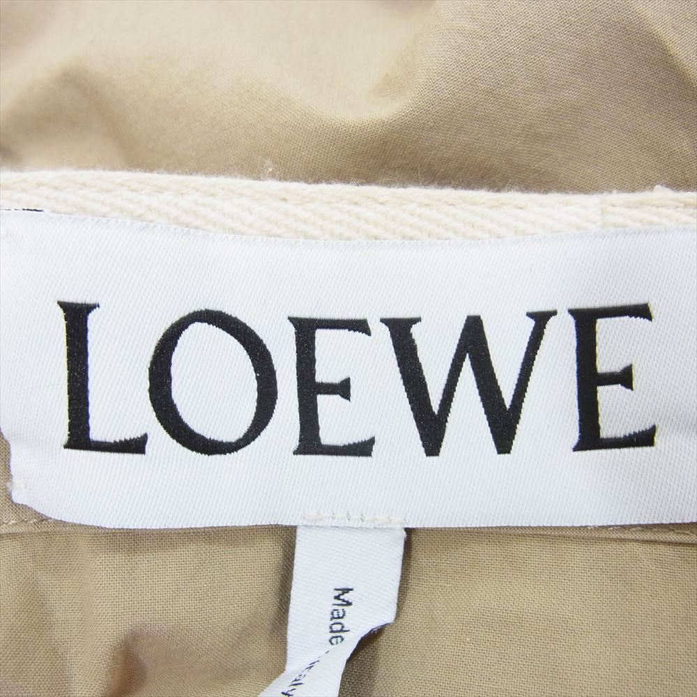 LOEWE ロエベ 28003861 国内正規品 ロングスカート ワイドシルエット カットオフ ベージュ系 42【美品】【中古】