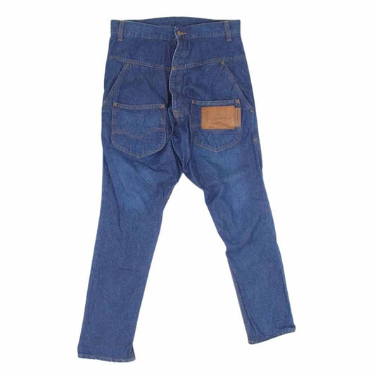 メルシーボークー LEE リー うしろまえ サルエル ストレート デニム  パンツ インディゴブルー系 M【中古】