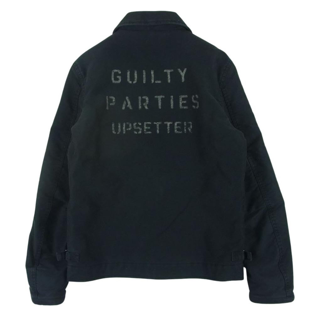 WACKO MARIA ワコマリア 12AW-ARY-13 バッグ ロゴ デッキ フライト ジャケット 日本製 ブラック系 M【中古】