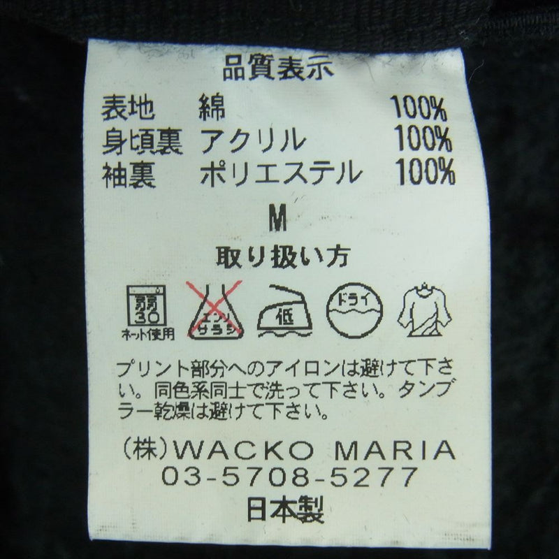 WACKO MARIA ワコマリア 12AW-ARY-13 バッグ ロゴ デッキ フライト ジャケット 日本製 ブラック系 M【中古】