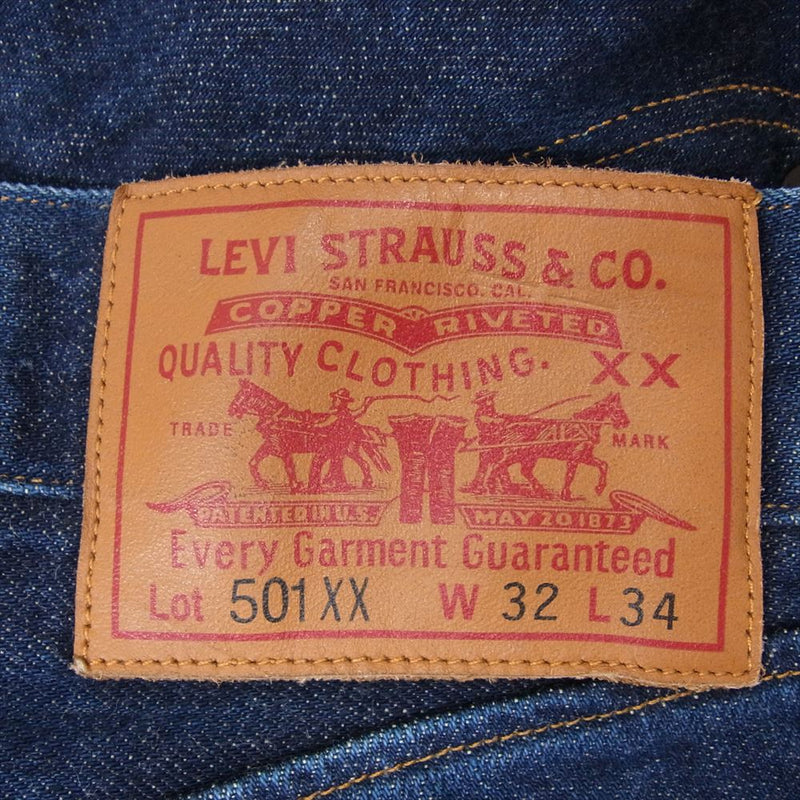 Levi's リーバイス 90501-0119 501XX 1890年モデル 米国製 VINTAGE CLOTHING LVC ビンテージ クロージング リジット デニム パンツ インディゴブルー系 32【中古】