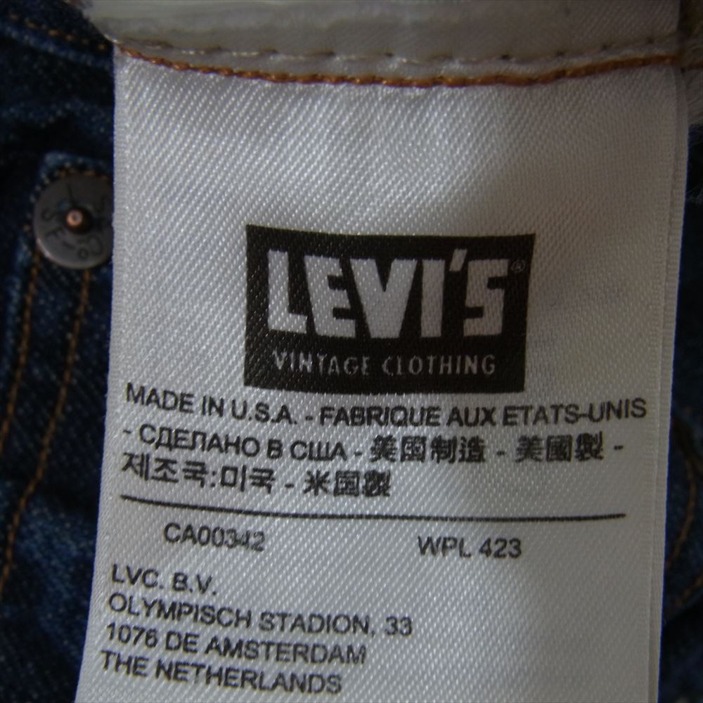 Levi's リーバイス 90501-0119 501XX 1890年モデル 米国製 VINTAGE CLOTHING LVC ビンテージ クロージング リジット デニム パンツ インディゴブルー系 32【中古】