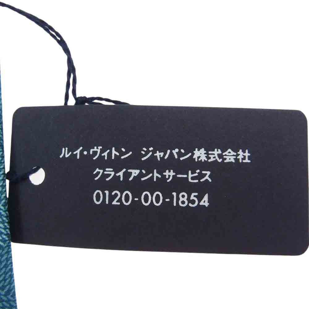 LOUIS VUITTON ルイ・ヴィトン イタリア製 シルク100％ ダミエ ネクタイ ライトブルー系【新古品】【未使用】【中古】